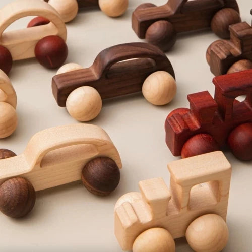 Wooden Montessori  Baby wooden Dragging Toys