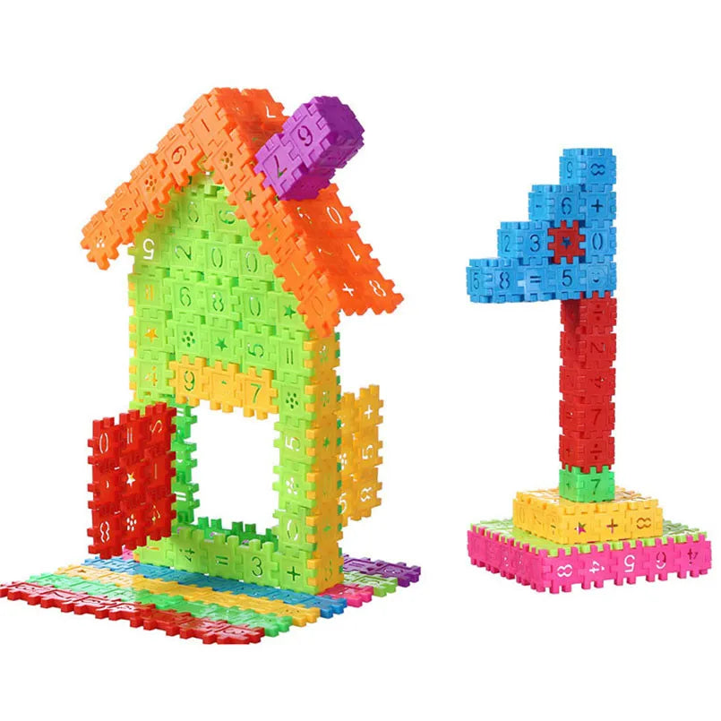 66Pcs 3D Colorful Plastic Building Blocks Bricks - Mathematics play