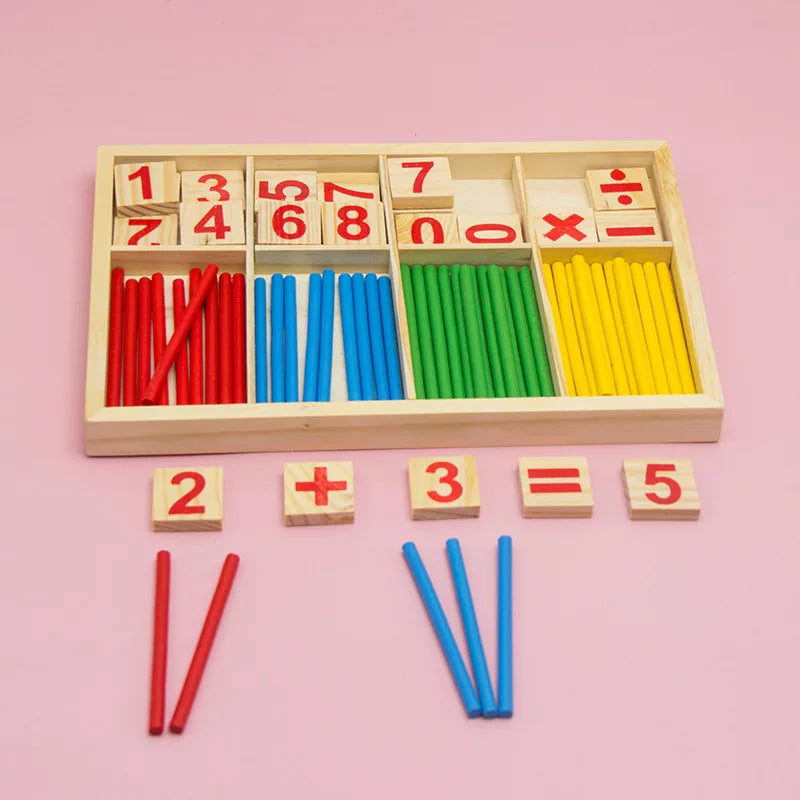 Montessori Math Number Wooden Counting Sticks