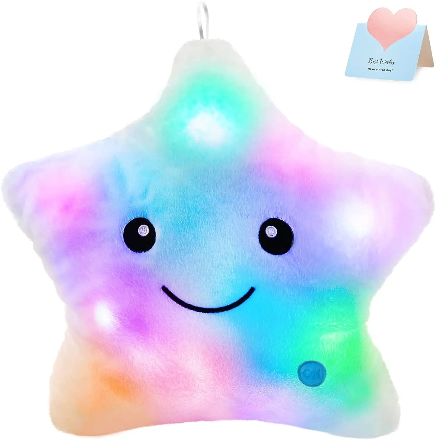 Luminous Pillow Soft Stuffed Plush Glowing Colourful Star