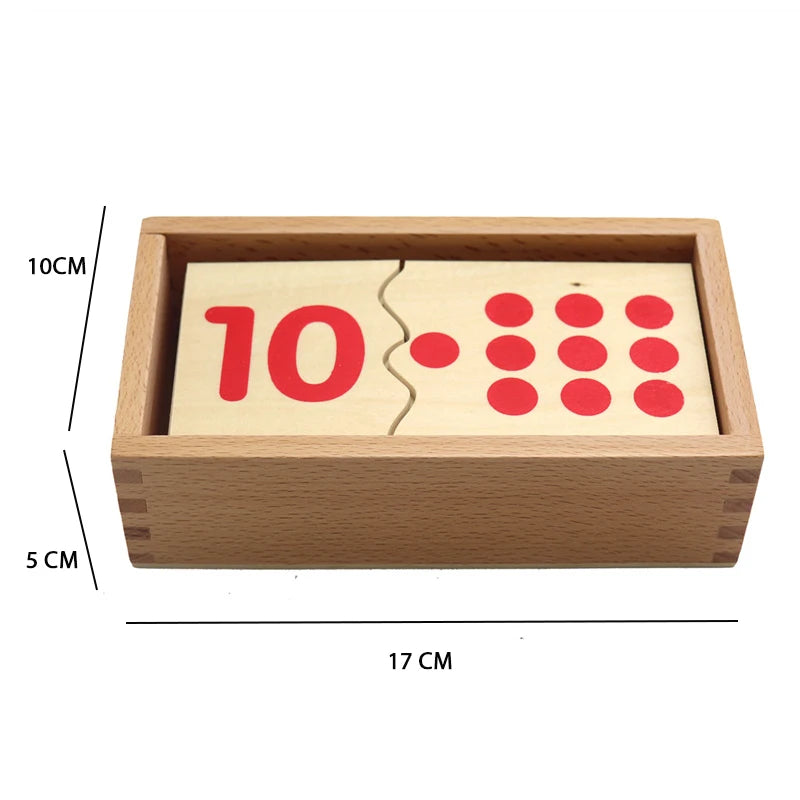 Wooden Montessori Cognitive Card  Maths Game