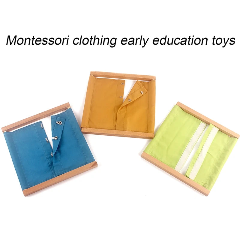 Montessori Clothing Dressing Frame, Tie, Lace, Zipper and Hooks