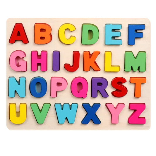 Wooden 3D Alphabet & Number Puzzle