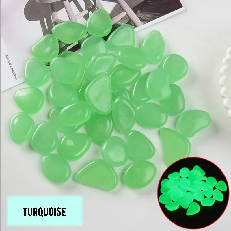 25/50PCS Glowing Pebbles - Glow In The Dark