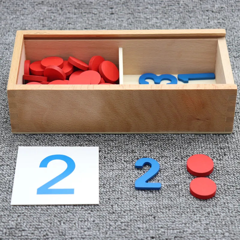 Wooden Montessori Cognitive Card  Maths Game