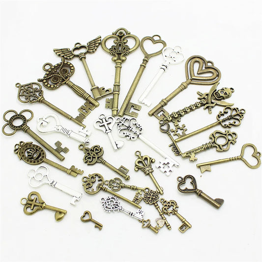 20-45 pattern Mixed 30pcs Assorted key Charms - Loose Parts