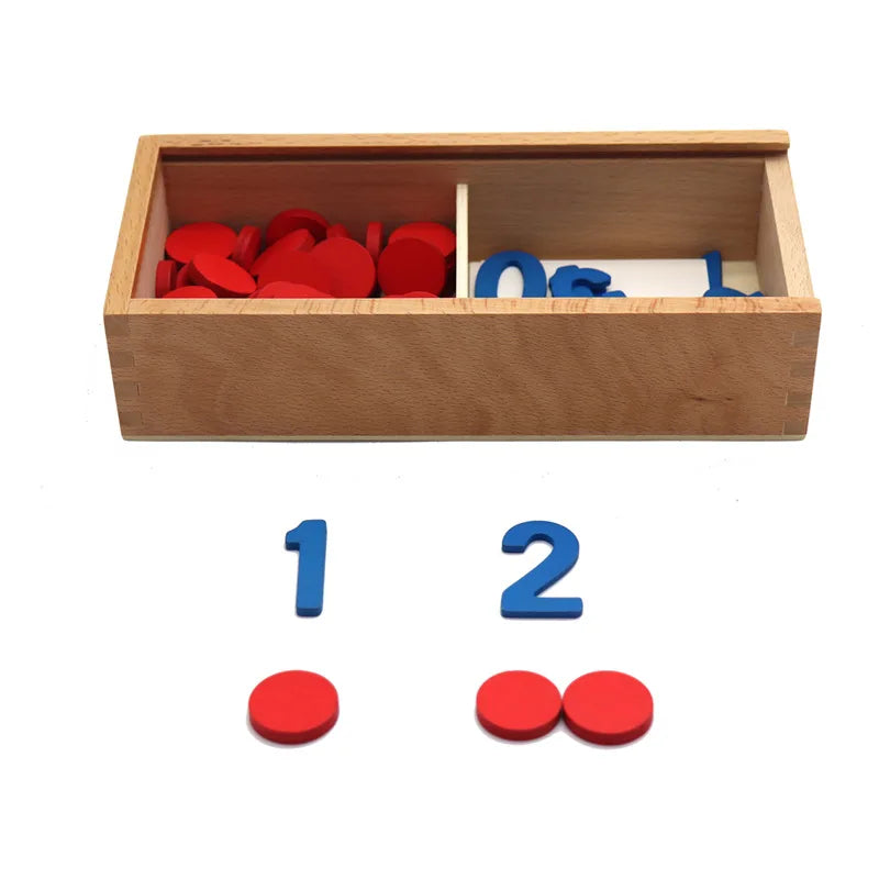 Wooden Montessori Cognitive Card  Maths Game