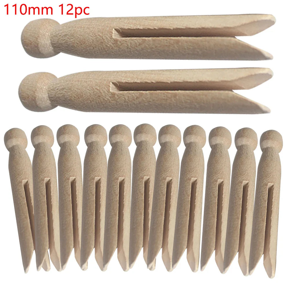 12pcs Wooden Dolly Clothes Peg