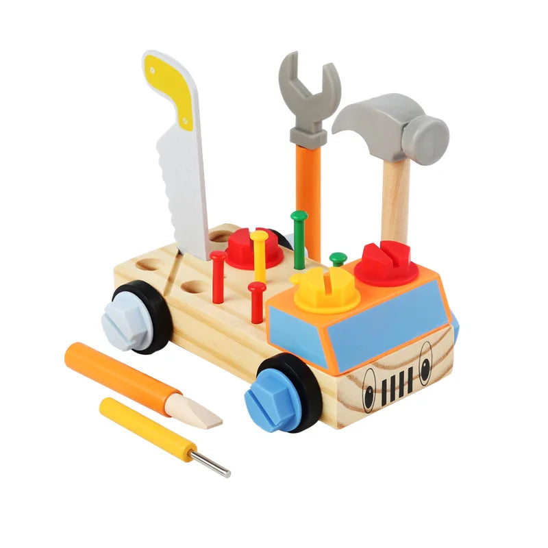 Montessori Tools Set and Wooden Bench