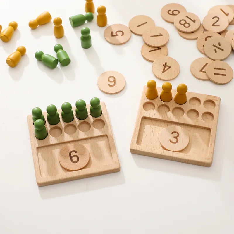 Montessori Counting Board Wooden Game