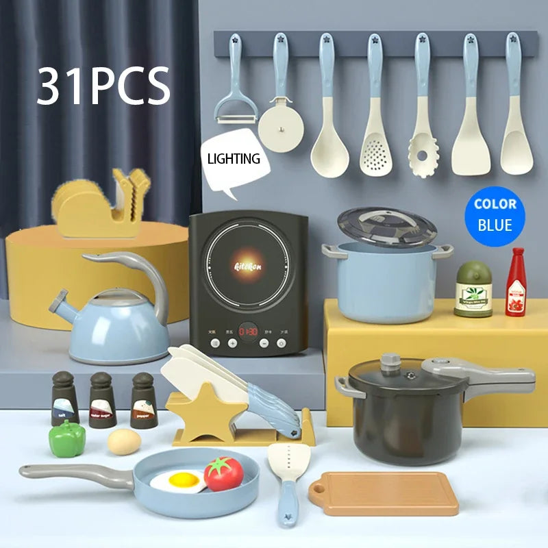 Children Kitchen Cookware and Play Food