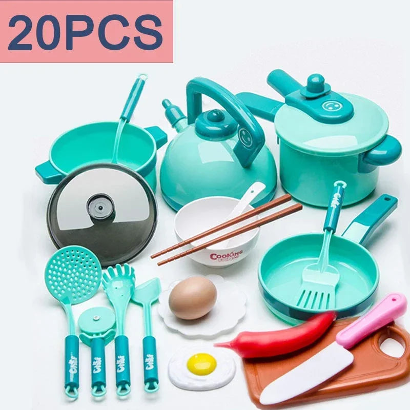 Pretend Play Pot Utensils Set Toys Dishwasher with Induction Cooker Rice  Bowls Chopsticks Kitchen  Toy Gifts for Kids