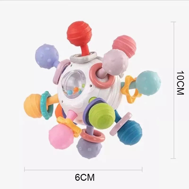 Baby Montessori  0 12 Months Sensory Rattle, Teether, Grasping, Activity Development