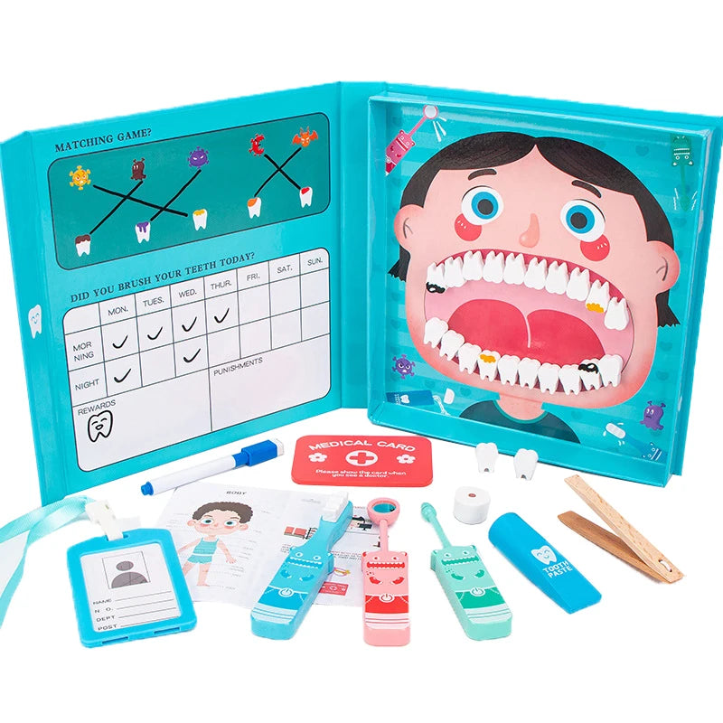 Children Wooden Pretend Play Dentist