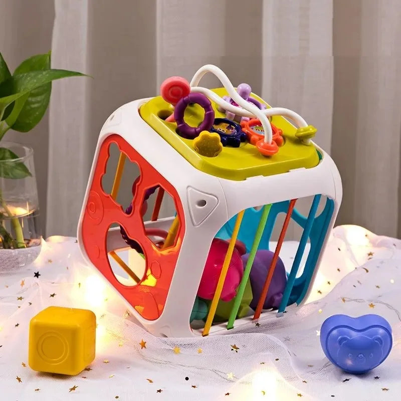 Baby Shape Sorter Montessori Sensory Activity Cube