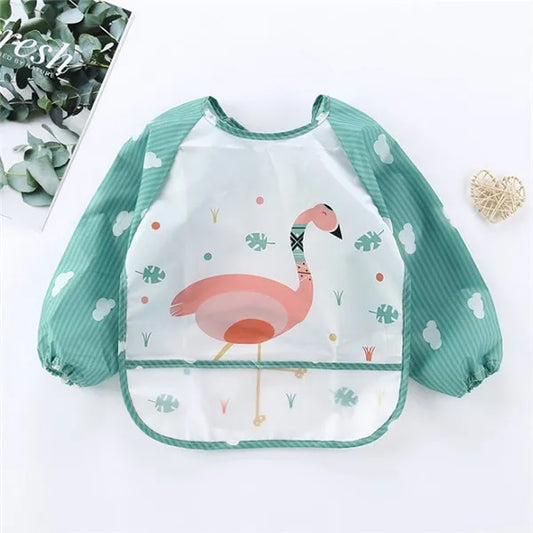 Long Sleeve Waterproof  Art / Feeding Bib/ Apron