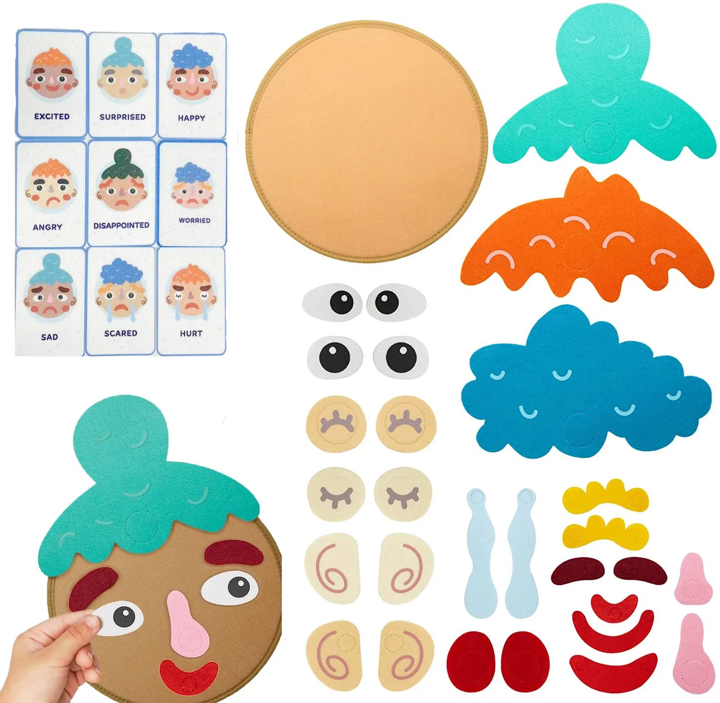 9pc Kids Montessori Facial Expression Game Emotional Change