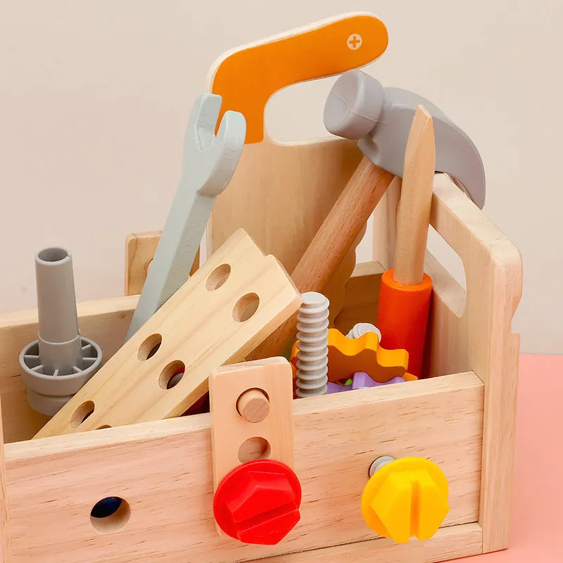 Montessori Tools Set and Wooden Bench