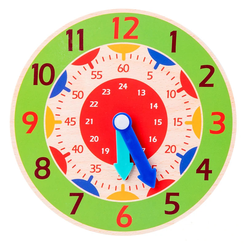 Kids Montessori Wooden Clock