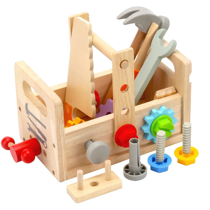 Montessori Tools Set and Wooden Bench