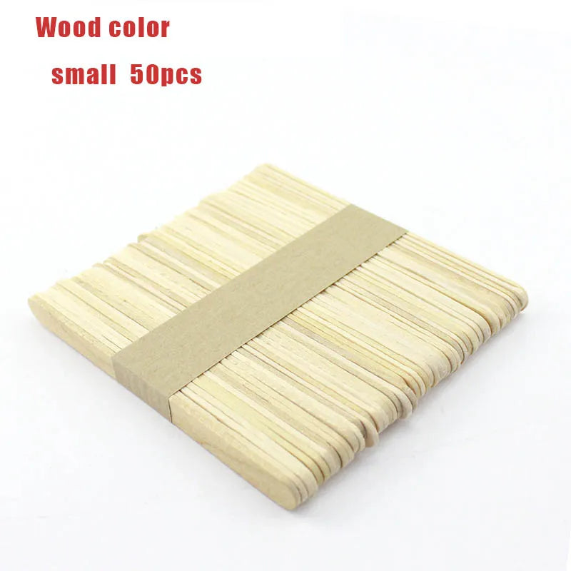 50Pcs Wooden Popsicle Sticks Natural Wood