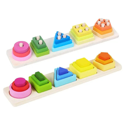 Sorting Stacking Toys Shape Matching Toys Color Recognition Sorter Early Educational Block Puzzles Toys For 4 5 6 Years Old Boys