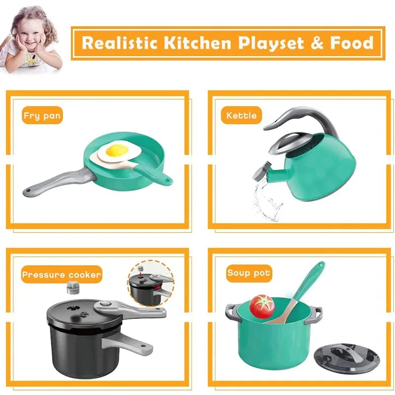 Children Kitchen Cookware and Play Food