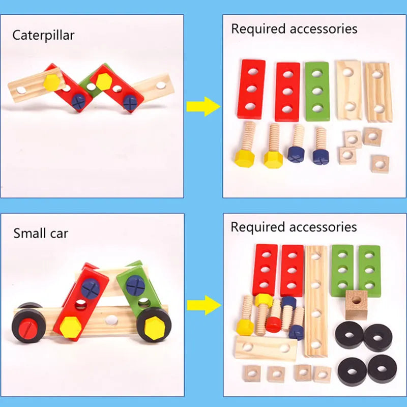 Montessori - Plastic and Wooden Toolbox and Carpenters Tools