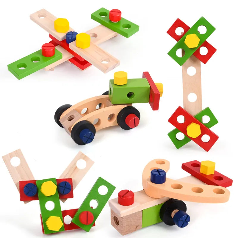 Montessori - Plastic and Wooden Toolbox and Carpenters Tools