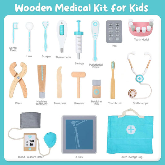 Wooden Montessori Doctor Kit