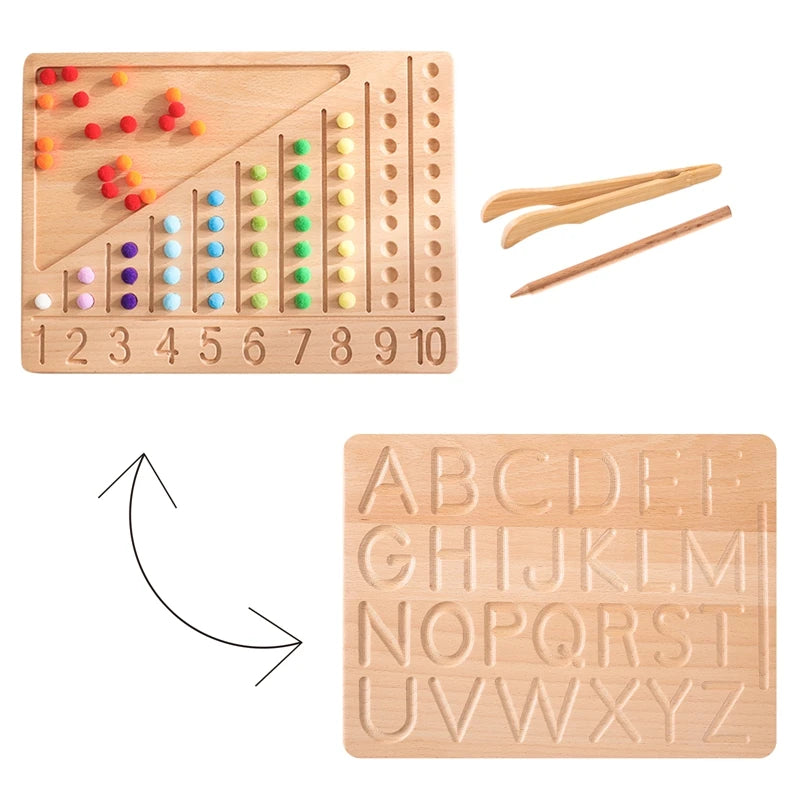 Montessori Counting Board Wooden Game