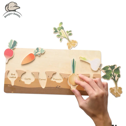 Montessori Grow your Vegetable Wood Board