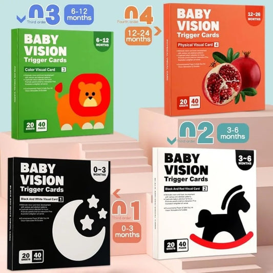 Montessori Baby Vision Stimulation Black White Cards