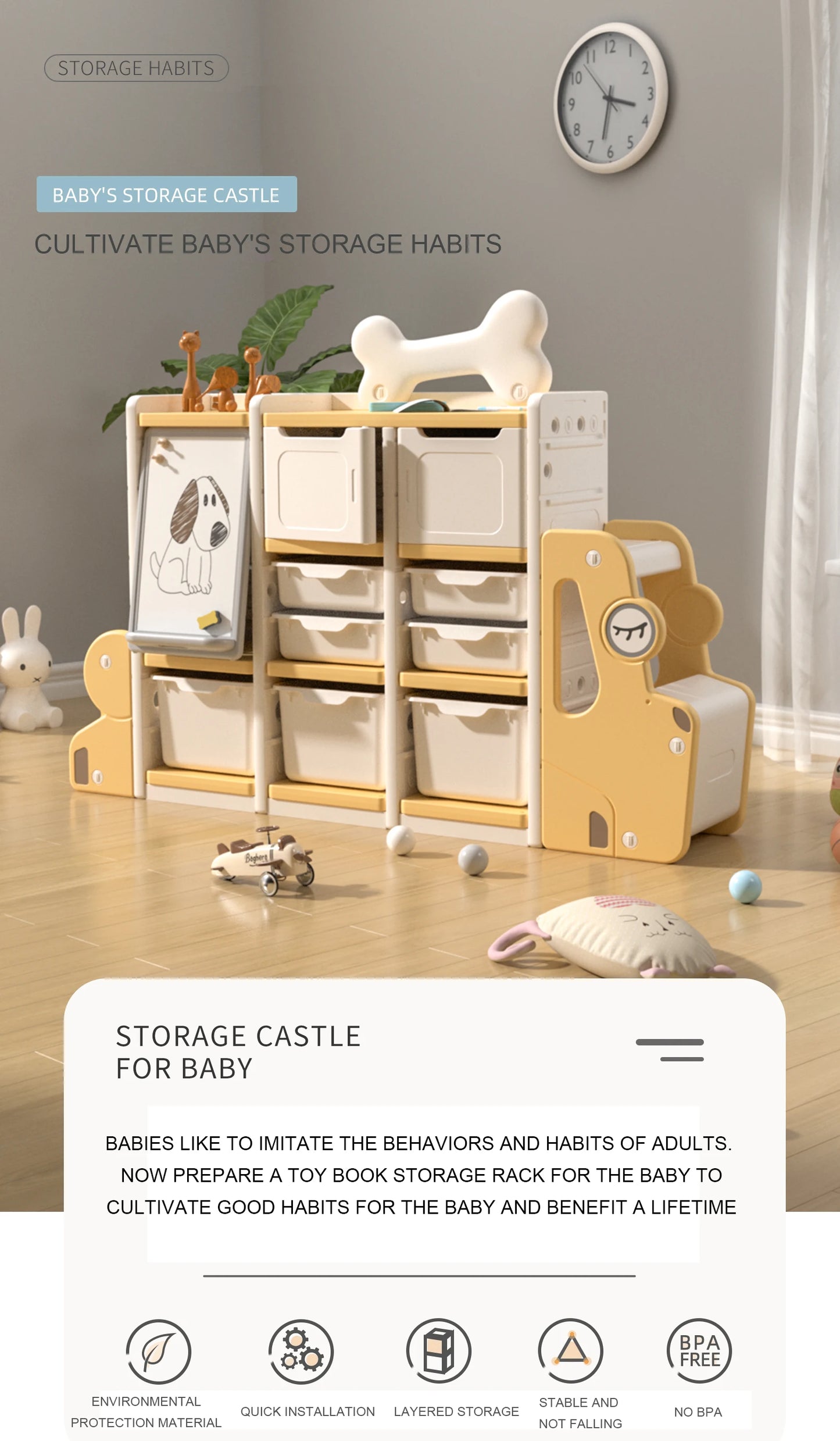 Montessori Cabinet Storage Furniture