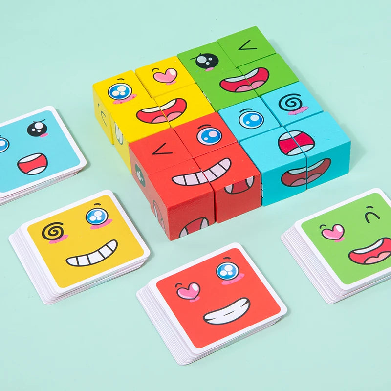 Face Change Cube  Montessori Educational Match Game