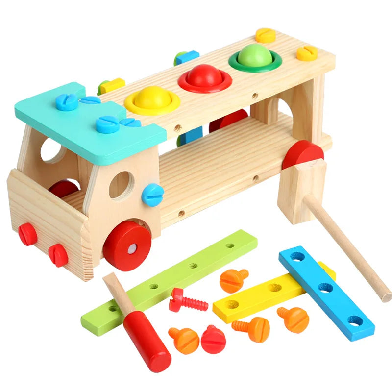 Montessori Tools Set and Wooden Bench