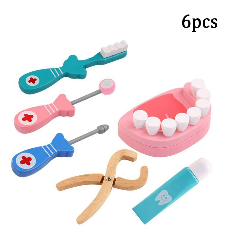 Children Wooden Pretend Play Dentist