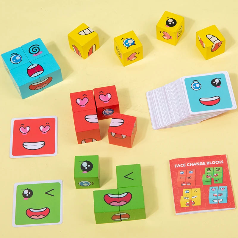 Face Change Cube  Montessori Educational Match Game