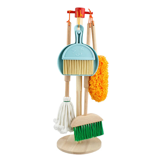 6 Pcs Pretend Play Wooden Broom, Mop, Cleaning Toys, Brain-Training and  Educational Learning Toys