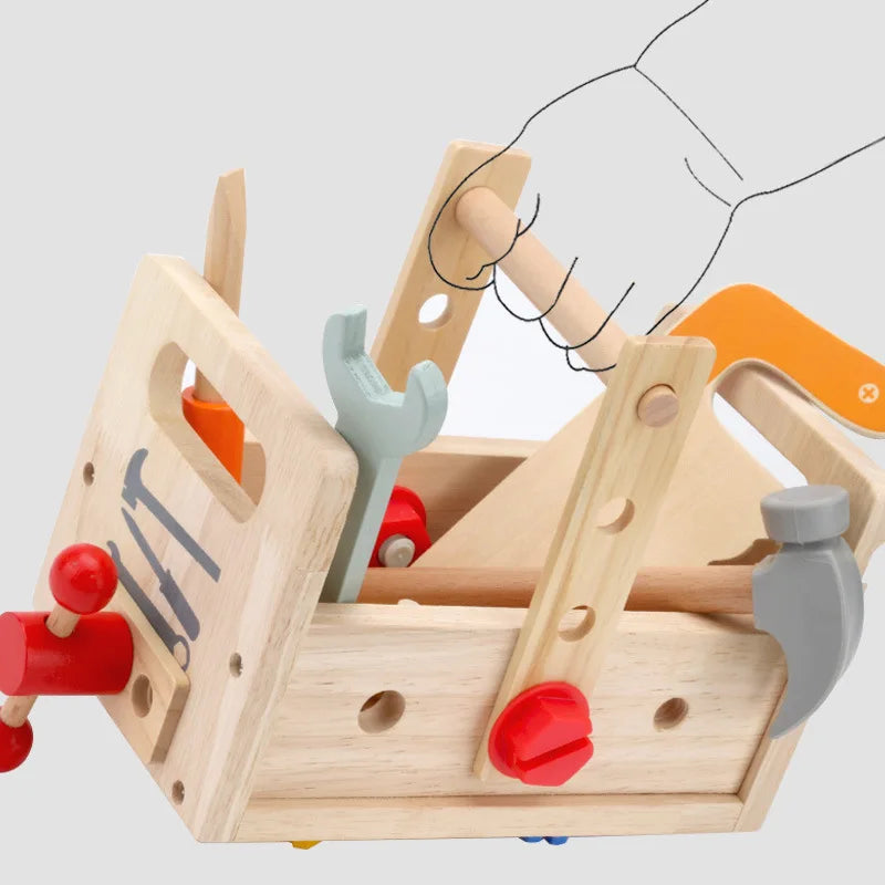 Montessori Tools Set and Wooden Bench