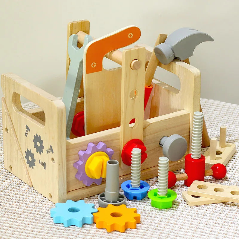 Montessori Tools Set and Wooden Bench