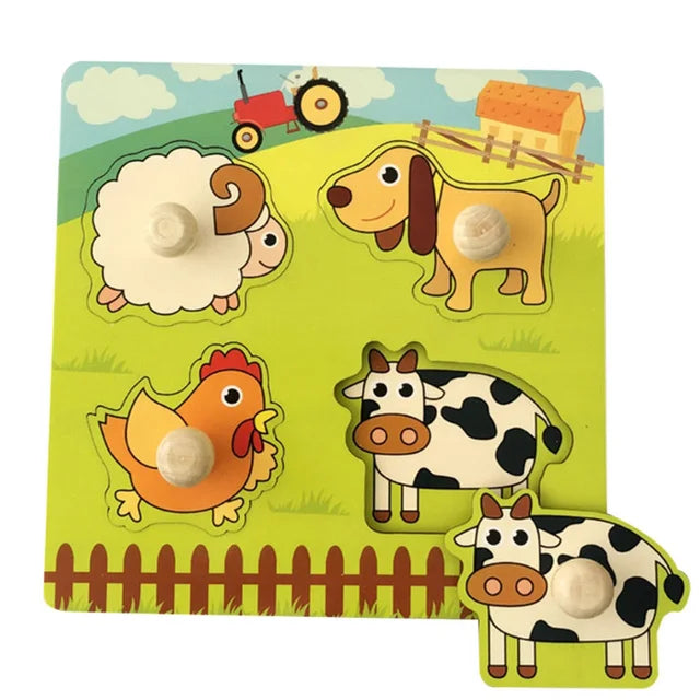 Wooden Jigsaw Puzzles for Children 1 2 3 years