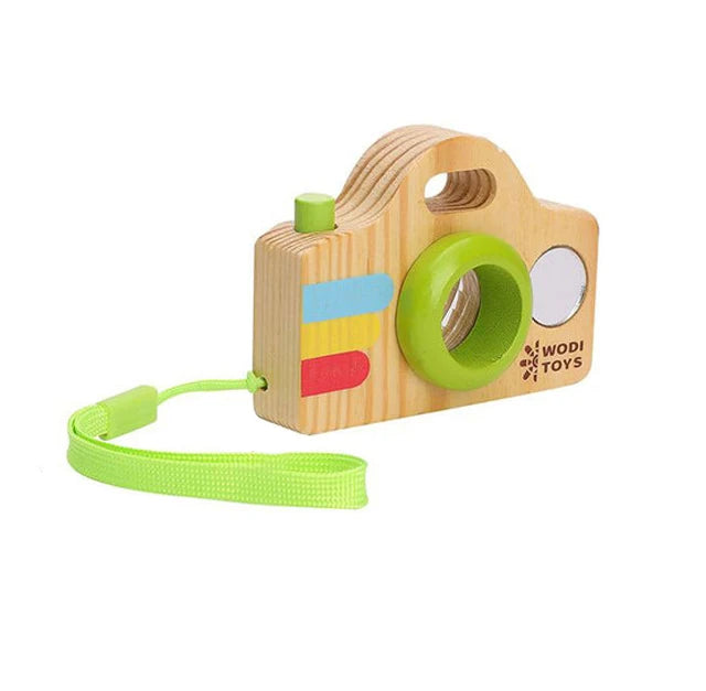 5pc/Set Wooden Children Magnificat Set Toy Wooden Pretend Binocular Camera Pendant Montessori Outdoor Activity Toy DIY Present